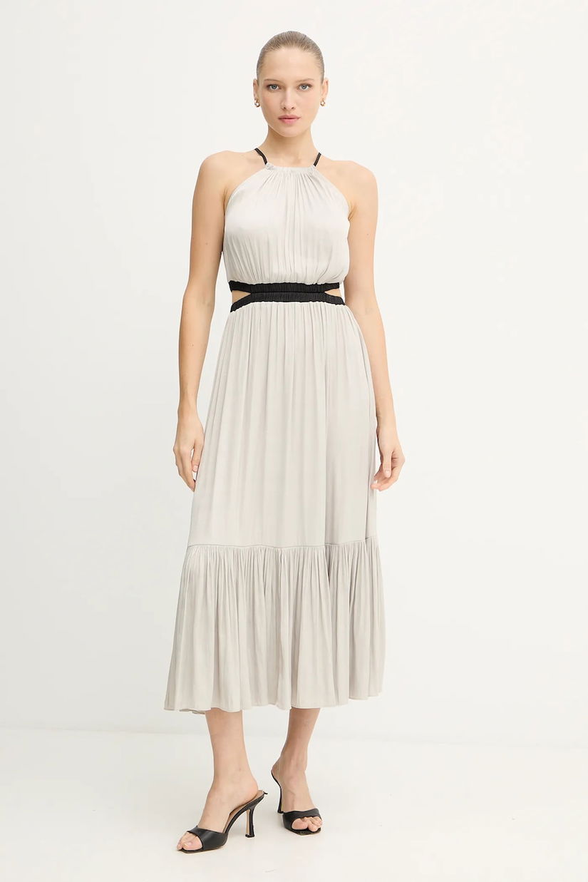 Morgan rochie culoarea bej, maxi, evazați, RLIMON