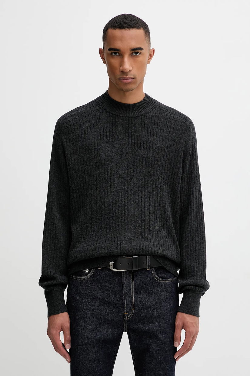 Filippa K pulover de lână culoarea gri, light, cu turtleneck, 31699