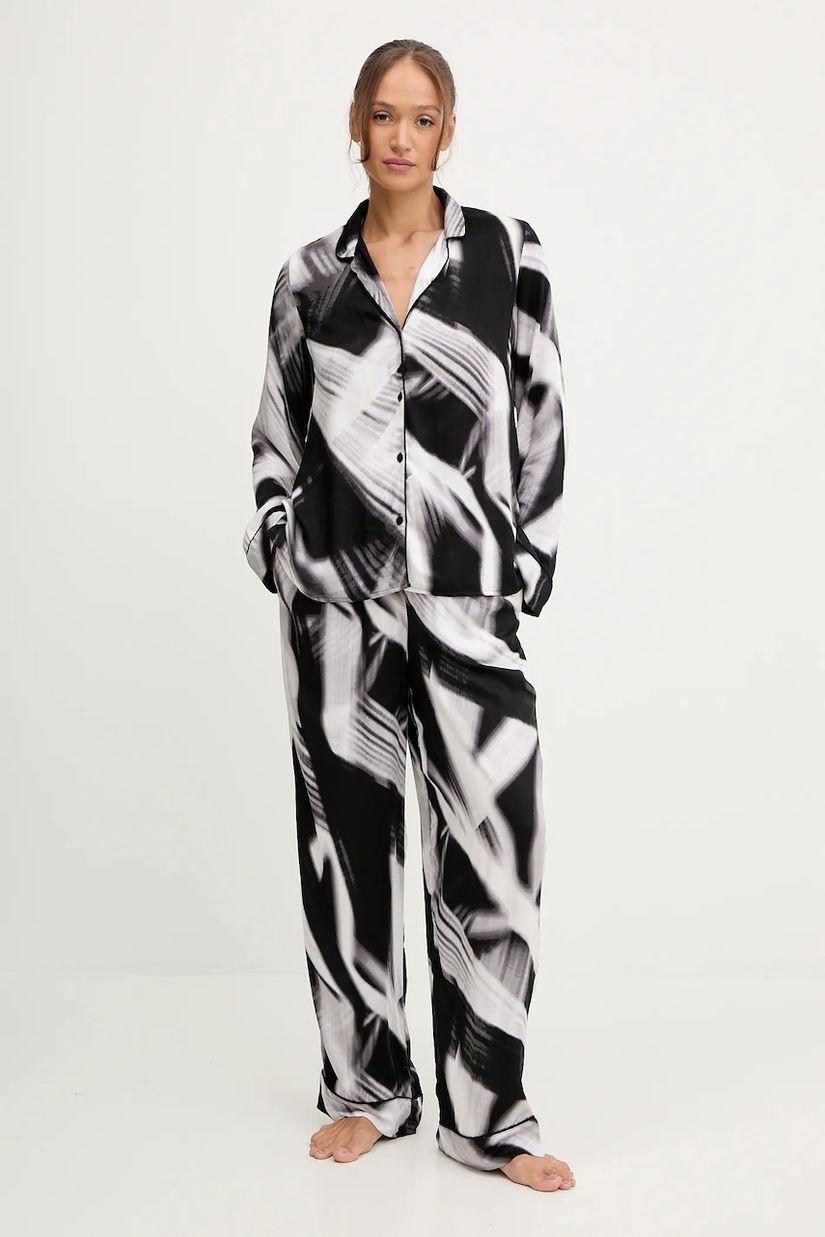 Dkny pijama culoarea negru, YI90070