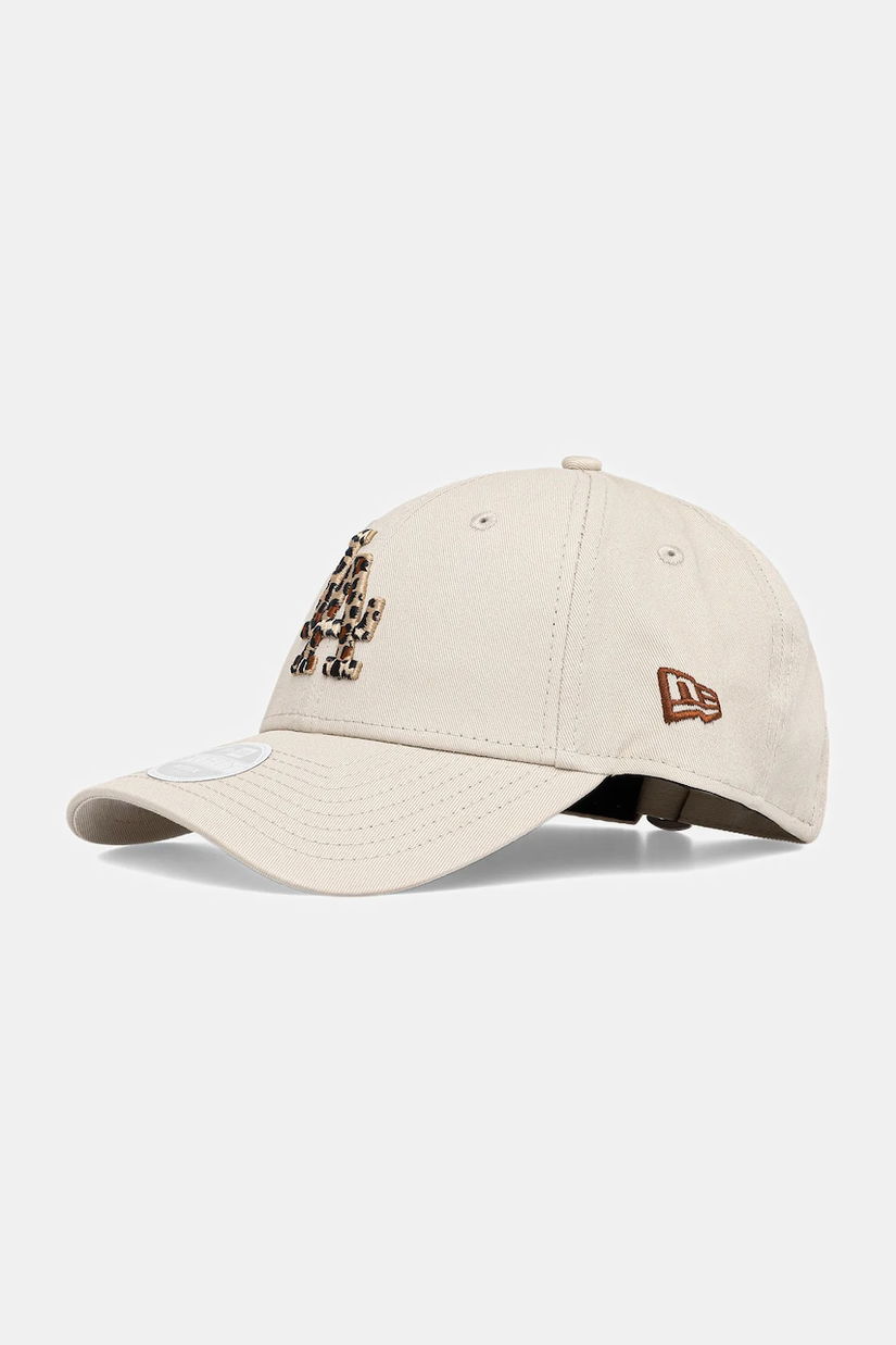 New Era șapcă de baseball din bumbac culoarea bej, 60691329