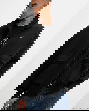 G-Star hanorac de bumbac culoarea negru, uni, D27078.E209