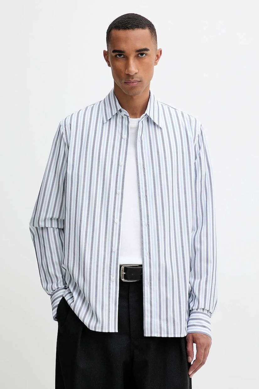 Filippa K cămașă din bumbac culoarea alb, cu guler clasic, regular, 31712
