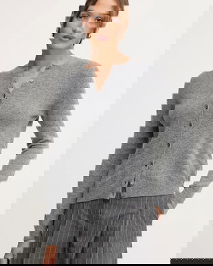 United Colors of Benetton cardigan din lana culoarea verde, light