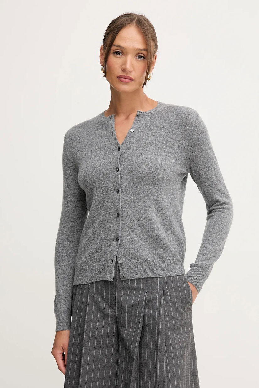 United Colors of Benetton cardigan din lana culoarea verde, light
