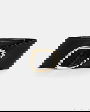 United Colors of Benetton curea culoarea negru, 668YDL01F