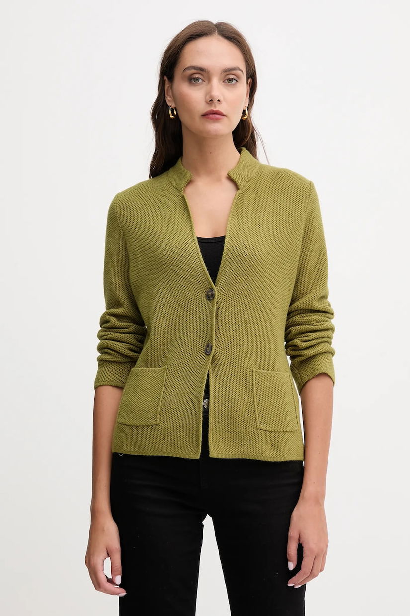 United Colors of Benetton cardigan din amestec de lână culoarea gri, 1235D6934