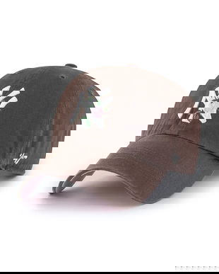 47 brand șapcă de baseball din bumbac MLB New York Yankees culoarea maro, cu imprimeu, B-THRNC17GWS-BW