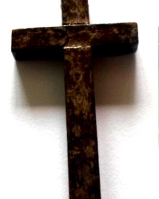 Margele lemn cruciulita maro