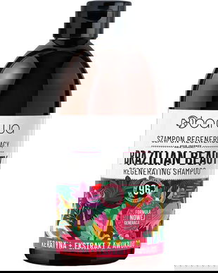 Sampon regenerant BRAZILIAN BEAUTY cu keratina si extract de avocado, Barwa Cosmetics, 380 ml