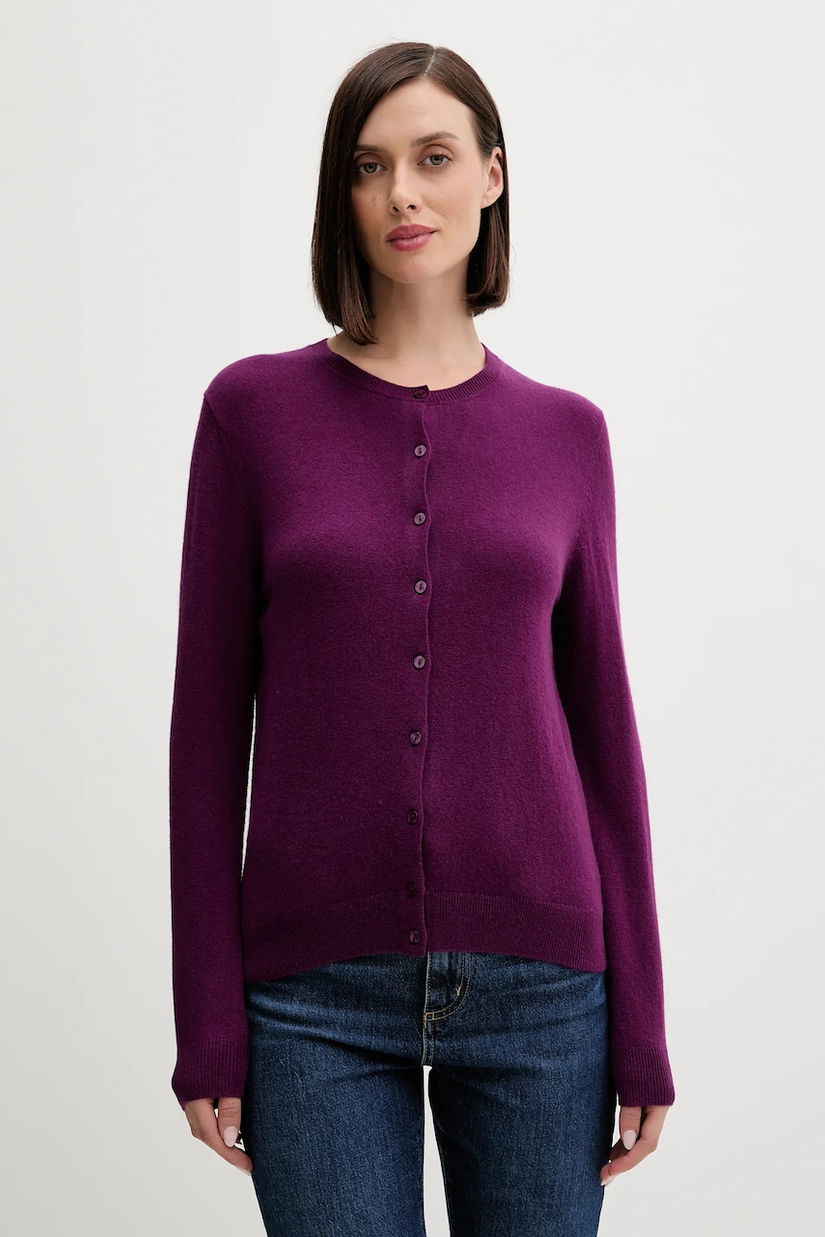 United Colors of Benetton cardigan din lana culoarea verde, light