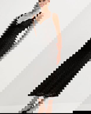 Bardot rochie culoarea negru, maxi, evazati, 59964DB