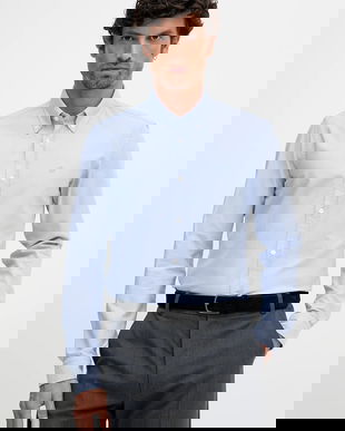 BOSS cămașă din bumbac culoarea bleumarin, slim, 50544951