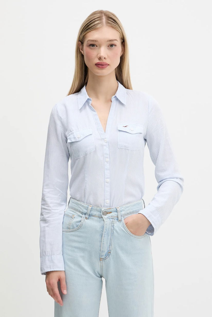 Hollister Co. cămașă din bumbac cu guler clasic, regular, KI340-5425