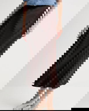 2NDDAY fustă Clea culoarea maro, maxi, evazați, 2252153287