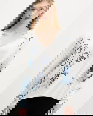 Desigual pulover din amestec de in HELSINKI culoarea bej, light, 25SWJF33