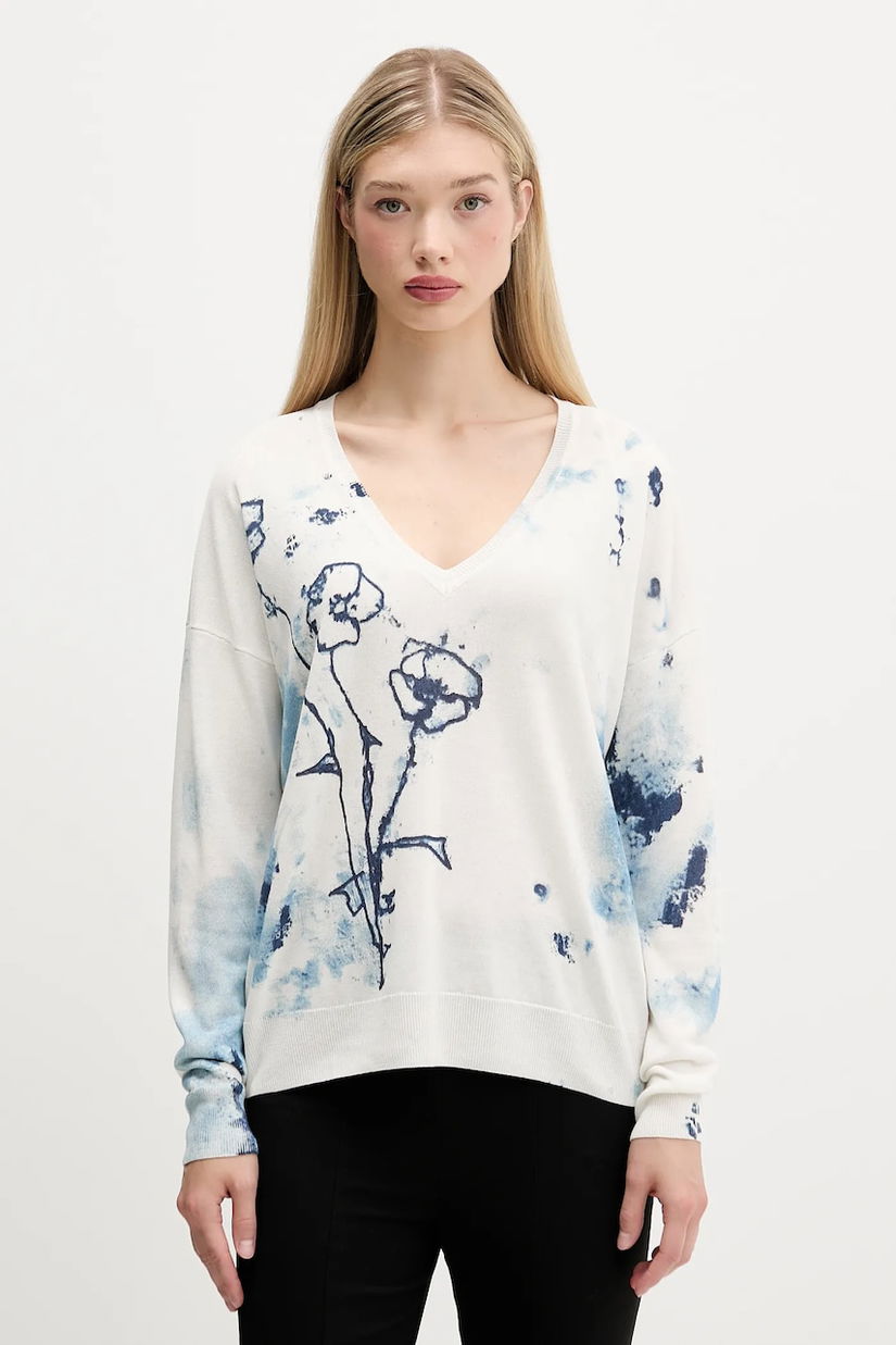Desigual pulover din amestec de in HELSINKI culoarea bej, light, 25SWJF33