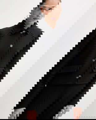 MSGM sacou culoarea negru, un singur rând de nasturi, uni, 3941MDG16.257608