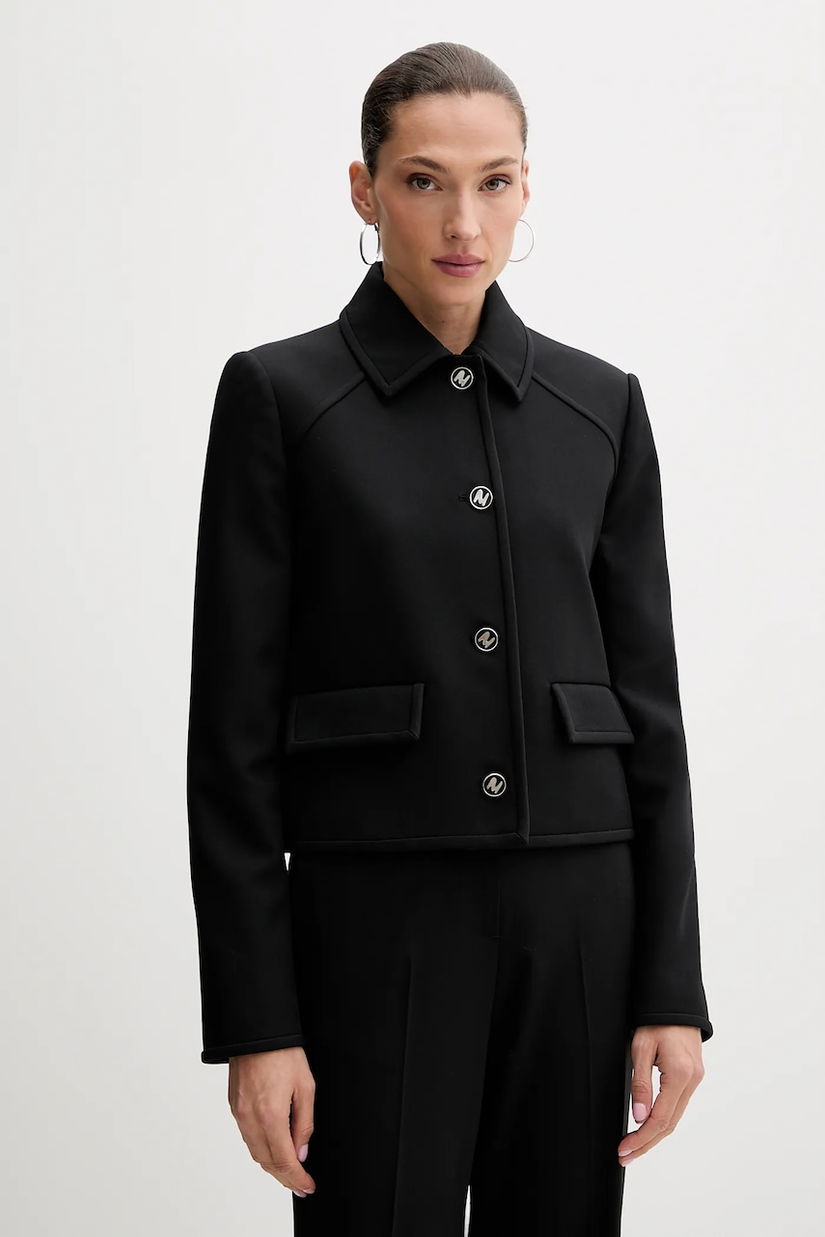 MSGM sacou culoarea negru, un singur rând de nasturi, uni, 3941MDG16.257608