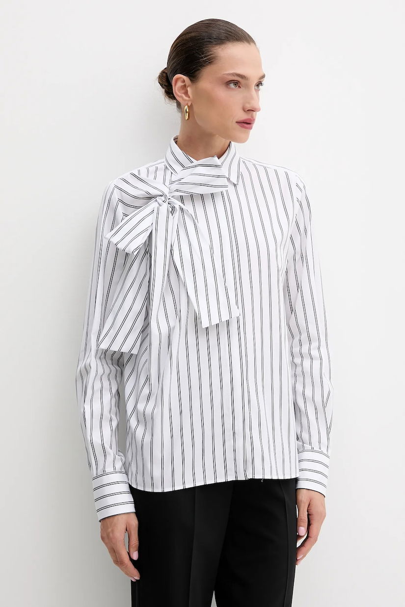 MSGM cămașă din bumbac culoarea alb, cu guler clasic, regular, 3941MDE06X.257630