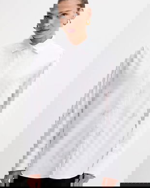 MSGM cămașă din bumbac culoarea alb, cu guler clasic, relaxed, 3941MDE26X.257602