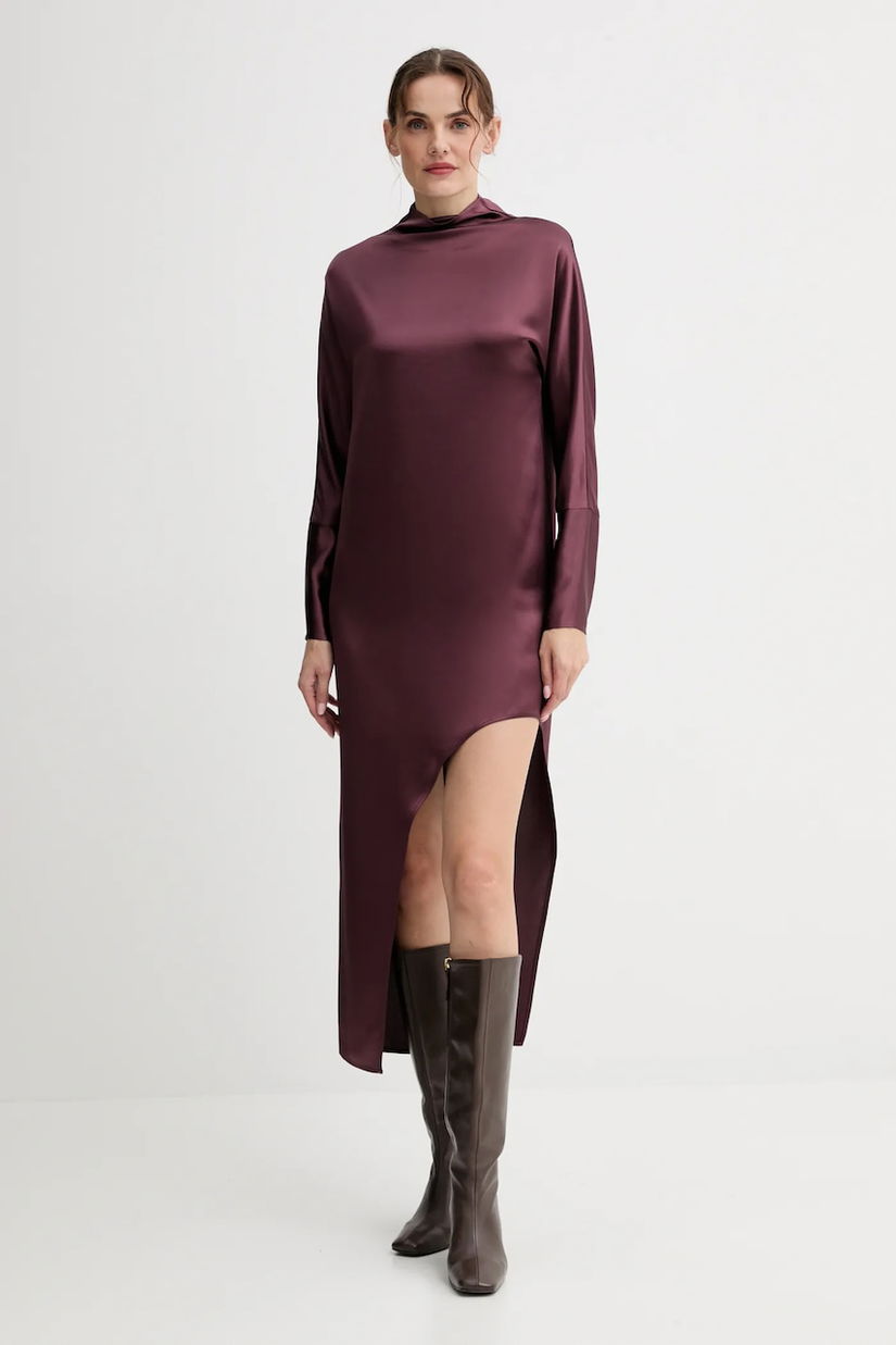 ISABELLE BLANCHE rochie culoarea bordo, mini, drept, IS25FW-A064-T008