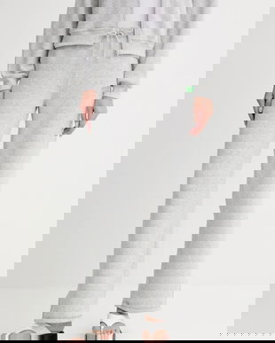 American Vintage pantaloni de trening culoarea gri, melanj, EVO05B