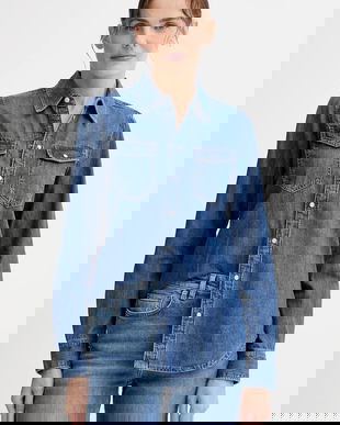 G-Star cămașă jeans cu guler clasic, regular, D27714.D252