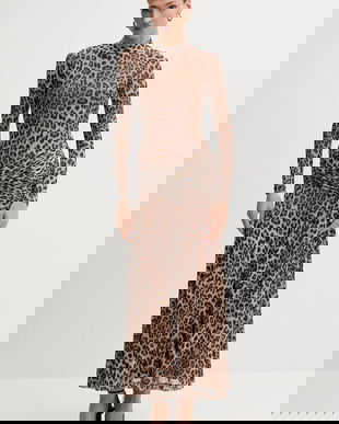 Bardot rochie culoarea maro, maxi, evazați, 58853DB8