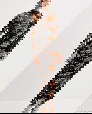 Bardot rochie culoarea negru, midi, mulată, 60096DB