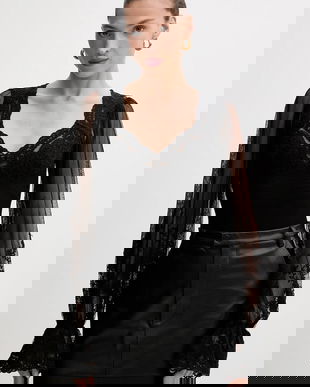 Bardot bluză culoarea negru, cu imprimeu, 60075TB