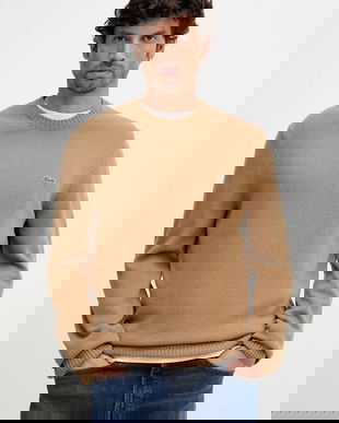 Lacoste pulover de lână culoarea maro, light, AH2916