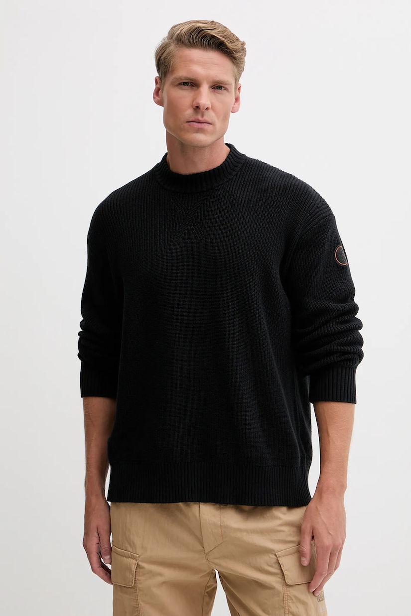 Napapijri pulover D-Rignano bărbați, culoarea negru, NP0A4INQ9411