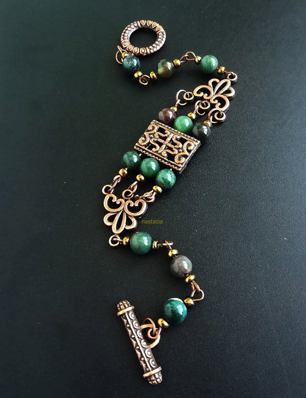 bratara vintage agate indiene