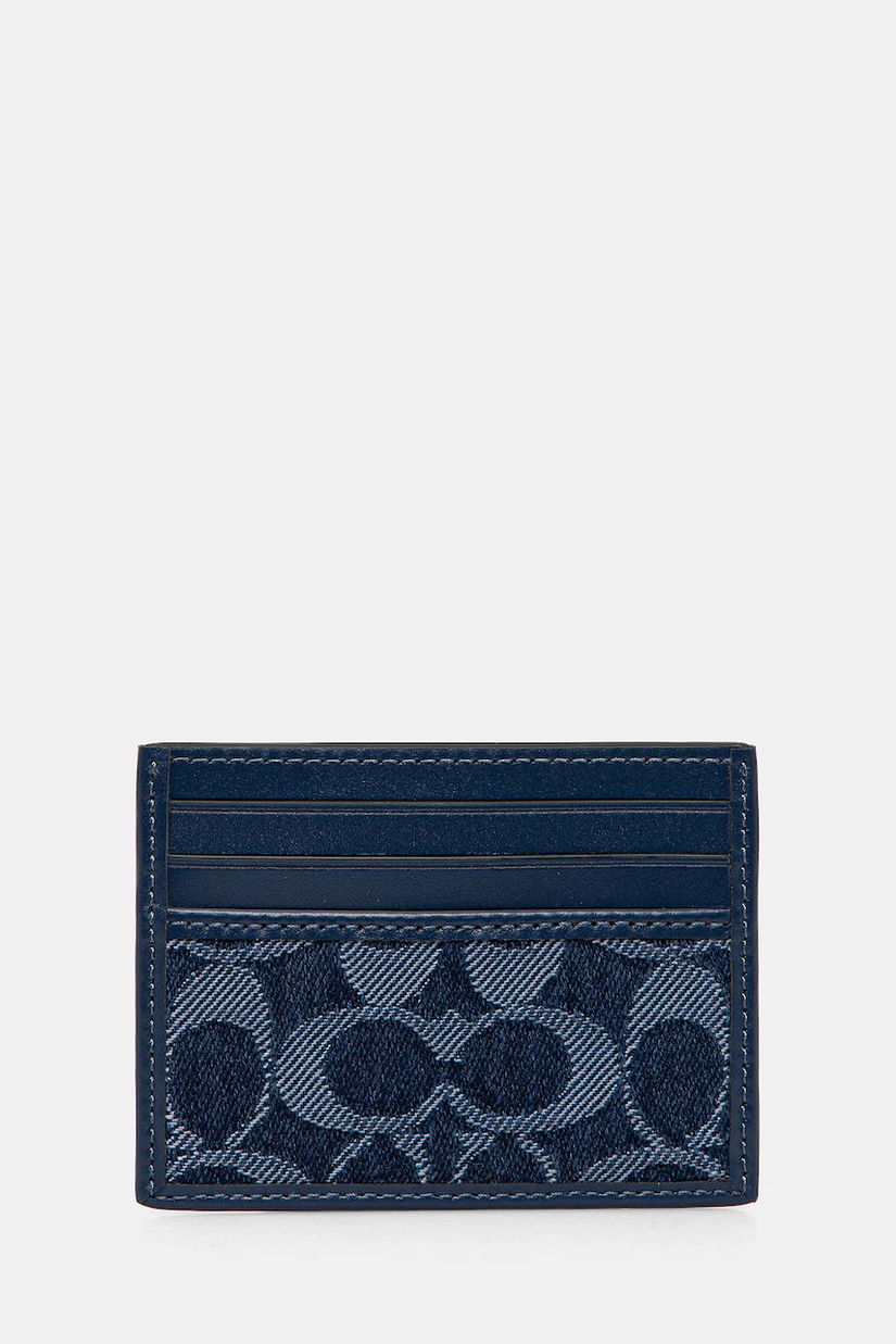 Coach carcasa din piele culoarea albastru marin, CAS29