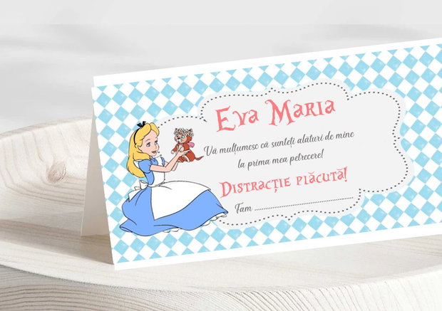 Plicuri Bani Botez Fetițe Alice în Țara Minunilor