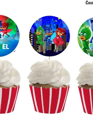 Toppere Cupcakes / Brioșe  Eroii în Pijama