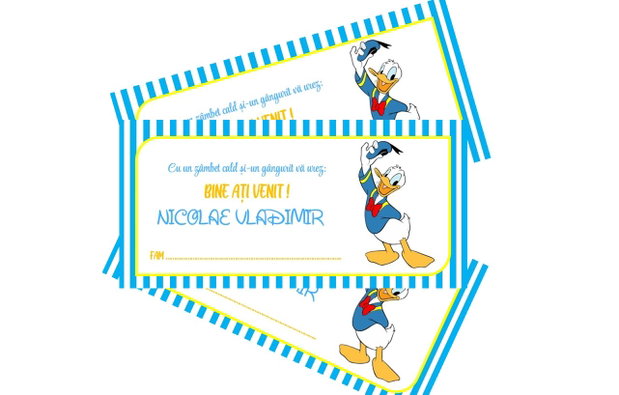 Toppere Donald duck personalizate