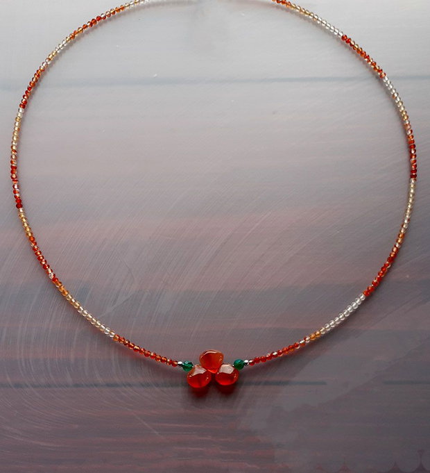 Carneol cu gold filled 14K (aur filat)