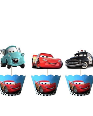 Set toppere Cars decupate pe contur