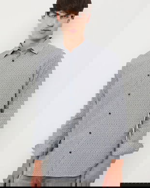 Medicine camasa culoarea bej, cu guler clasic, slim