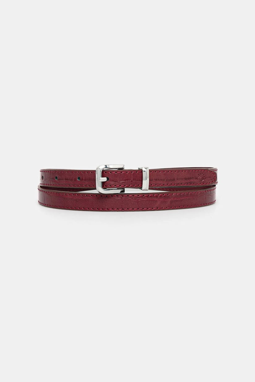 United Colors of Benetton curea culoarea bordo, 63VHDL01C