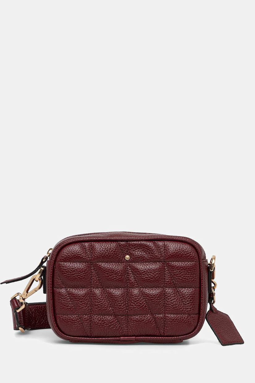 Geox poșetă de piele NARCISIA culoarea bordo, D45K2A 00046