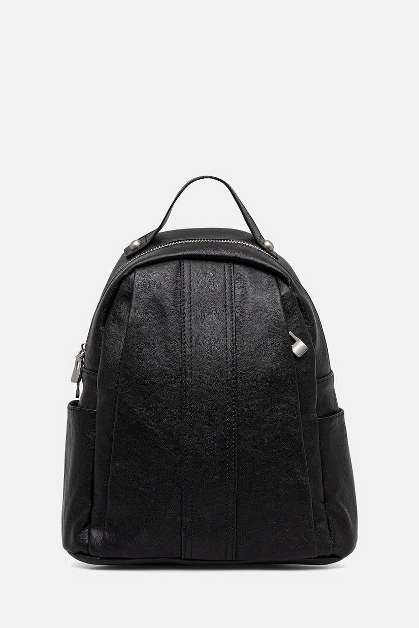 Answear.LAB ghiozdan de piele culoarea negru, mic, neted