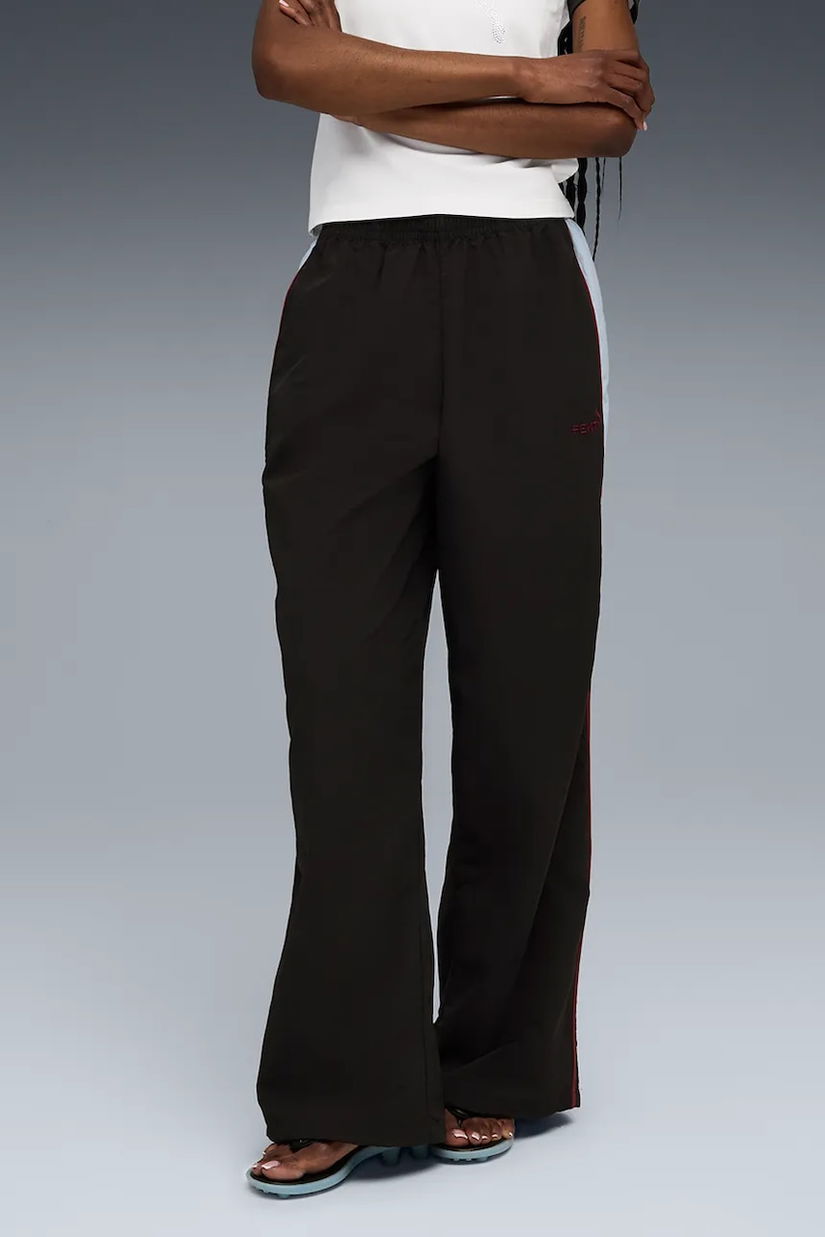 Puma pantaloni PUMA x FENTY culoarea negru, drept, high waist, 635543