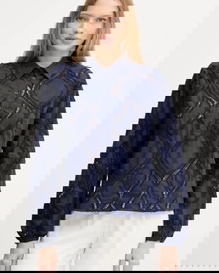 Mos Mosh bluză din bumbac NOLIN uni, 174010