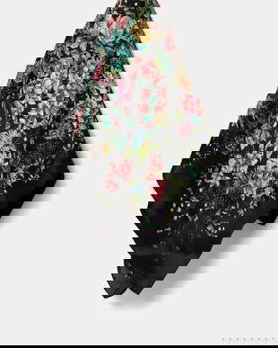 Answear.LAB esarfa de matase culoarea negru, modelator