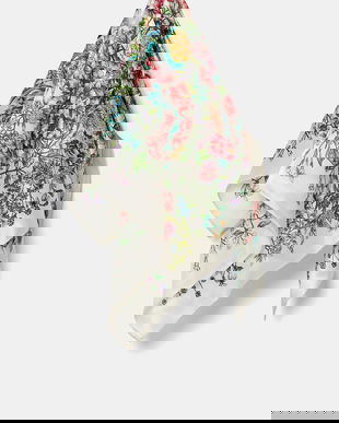 Answear.LAB esarfa de matase culoarea alb, modelator