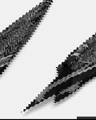 Answear.LAB esarfa de matase culoarea negru, modelator