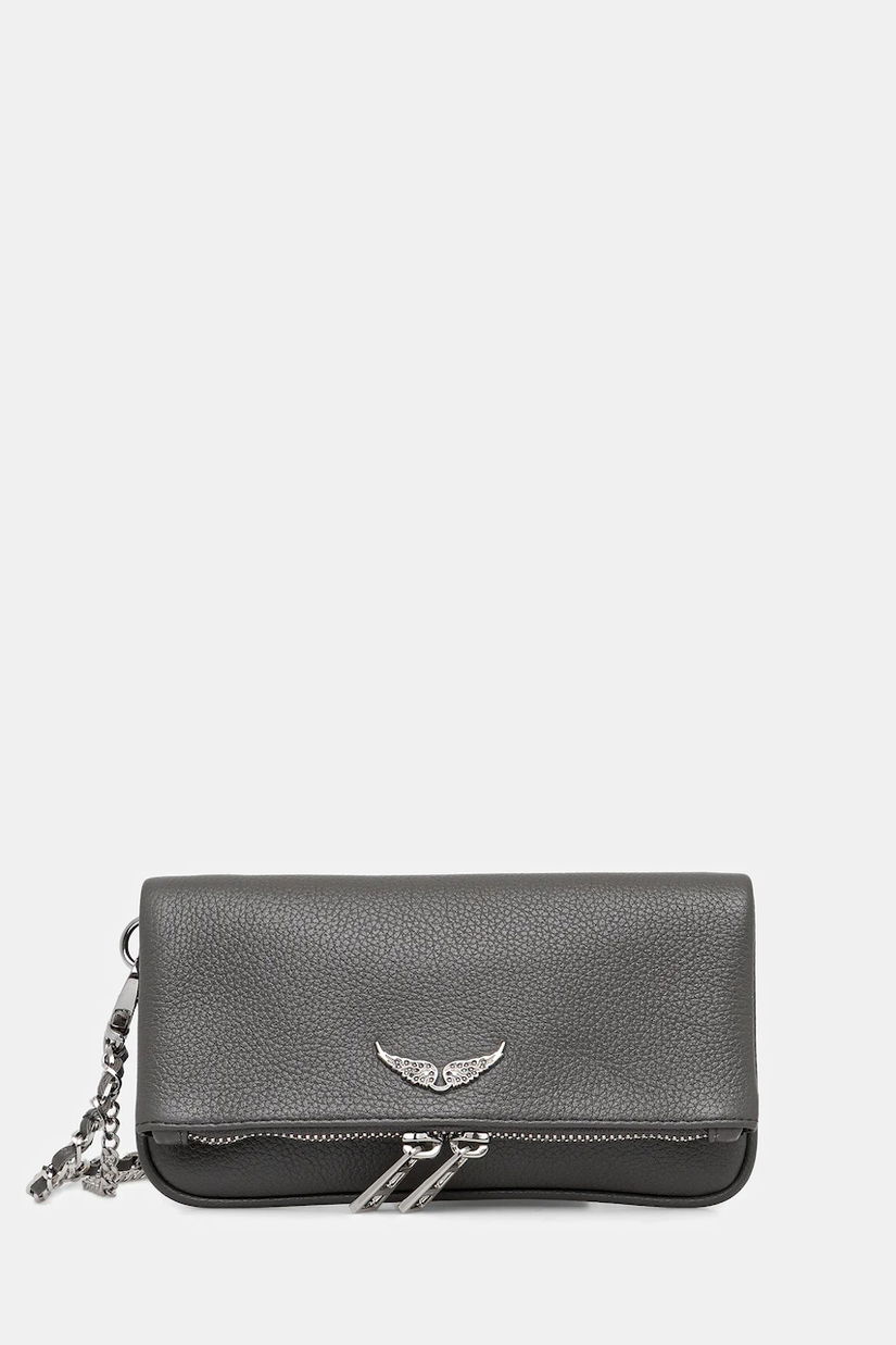 ZADIG&VOLTAIRE poșetă de piele culoarea gri, LWBA03975