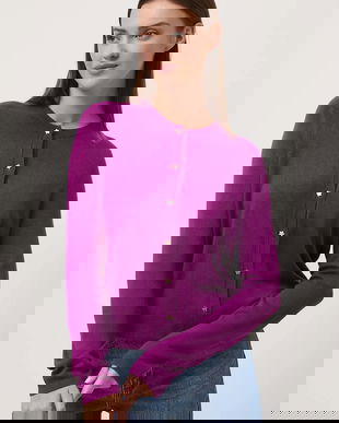 Medicine cardigan culoarea violet, light